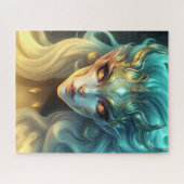 Mystical Ice Elf Queen with Glowing Eyes ジグソーパズル (横)