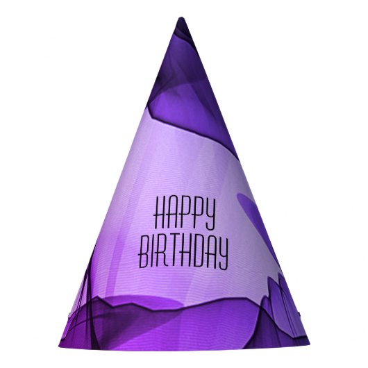 Mystical Layer of Chiffon Scarves Plum パーティーハット (正面)