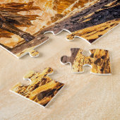 Mystical Leo Zodiac in Fiery Fantasy Scene ジグソーパズル (側面)