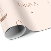 Mystical Libra Zodiac Pattern in Pink and Brown ラッピングペーパー (ロールコーナー)