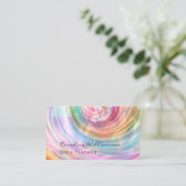 Mystical Magic Pink Lilac Shell Yoga Teacher 名刺 (スタンド正面)