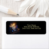 Mystical Magical Candles and Books Return Address ラベル (インサイチュ)