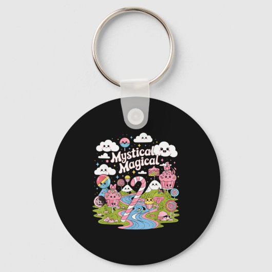 Mystical Magical Retro Aesthetic Space Gift Men Wo キーホルダー (正面)