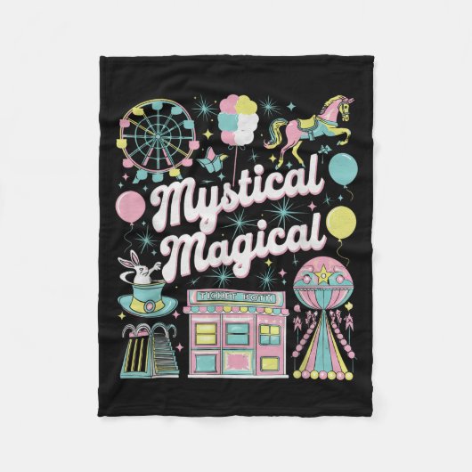 Mystical Magical Retro Aesthetic Space Gift Men Wo フリースブランケット (正面)