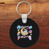 Mystical Magical Retro Aesthetic Space Men Women K キーホルダー (正面)