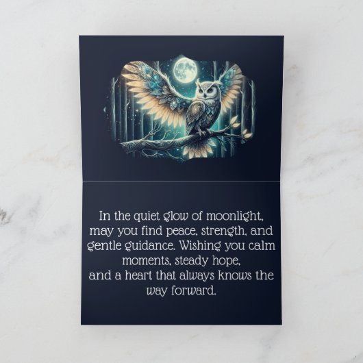 Mystical Moon Owl Celestial Forest Glow カード (内部)