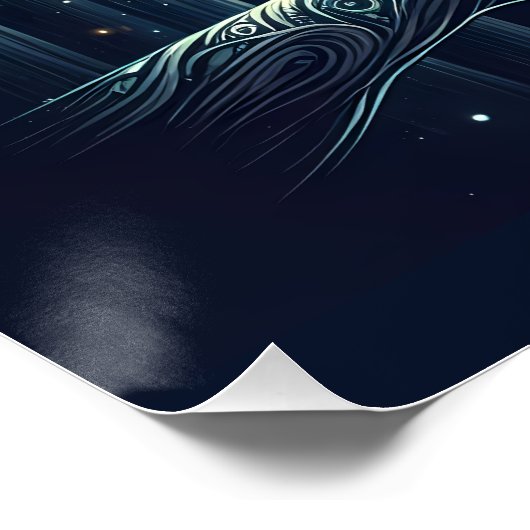 Mystical Moon Owl Celestial Forest Glow ポスター (コーナー)