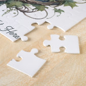 Mystical Moon & Vines Night Sky Custom Text ジグソーパズル (側面)