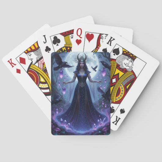 Mystical Moon Witch Aesthetic Playing Cards トランプ (裏面)