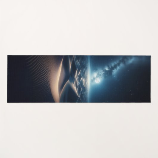 Mystical Moonlit Desert - Fantasy Night Sky ヨガマット (正面(横))
