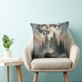 Mystical Moonlit Forest Cauldron -Witchy Magic Art クッション (椅子)