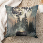 Mystical Moonlit Forest Cauldron -Witchy Magic Art クッション (ブランケット)