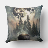 Mystical Moonlit Forest Cauldron -Witchy Magic Art クッション (裏面)