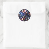 Mystical Moonstone Opal Lunar Sticker Set ラウンドシール (バッグ)