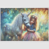 Mystical Morning Unicorn Walk Decoupage 薄葉紙 (正面)