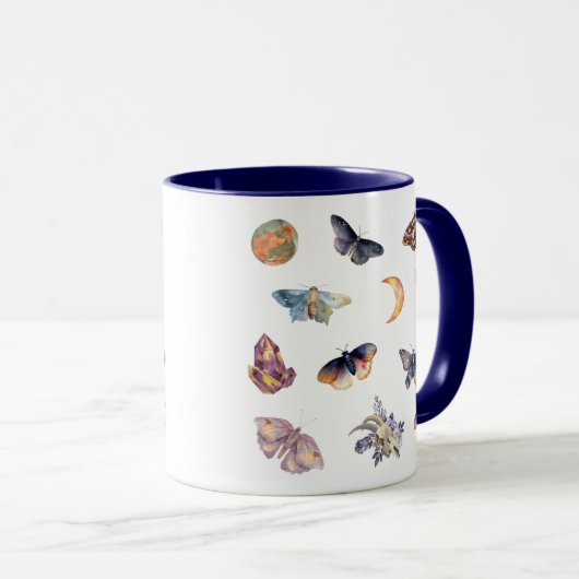Mystical Moth Crystal Coffee Mug マグカップ (正面右)