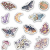 Mystical Moth Crystal Stickers Set シール (正面)