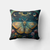 Mystical Moth & Moon Phases Portal Art Reversible クッション (裏面)