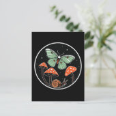 Mystical Moth with Mushrooms and Snail ポストカード (スタンド正面)