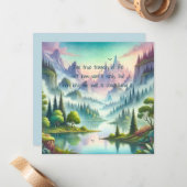 Mystical Mountains & Quote	 ノートカード (正面/裏面インサイチュ)