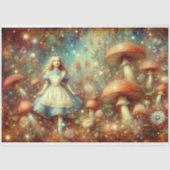 Mystical Mushroom Forest With Alice Decoupage 薄葉紙 (正面)