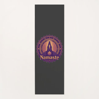 Mystical Namaste Yoga Mat with Praying Hands & Man ヨガマット