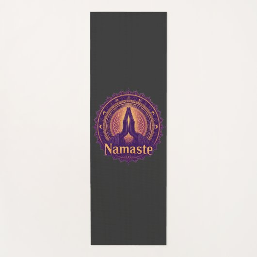 Mystical Namaste Yoga Mat with Praying Hands & Man ヨガマット (正面)