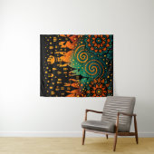 Mystical Night Castle Silhouette タペストリー (インサイチュ(横))