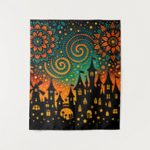 Mystical Night Castle Silhouette