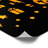 Mystical Night Castle Silhouette ポスター (角)