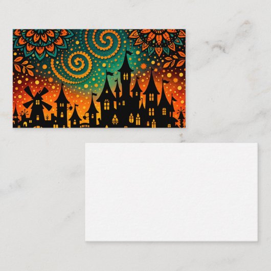 Mystical Night Castle Silhouette 名刺 (正面/裏面)