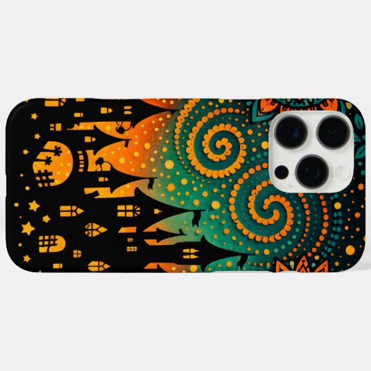 Mystical Night Castle Silhouette Case-Mate iPhoneケース (裏面 (横))