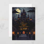 Mystical Night-Themed Halloween Party Invitation  招待状 (正面/裏面)