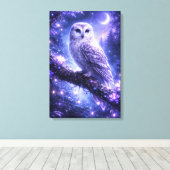 Mystical owl in an enchanted forest キャンバスプリント (インサイチュ (ウッドフロア))