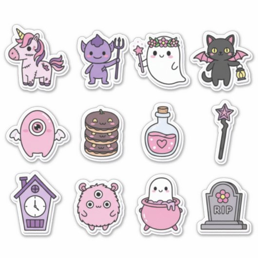 Mystical Pastel Haunts Sticker Pack シール (正面)