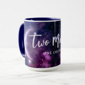 Mystical Purple Galaxy Crescent Moon Celestial マグカップ (正面左)