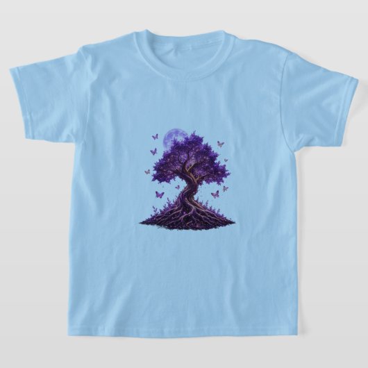 Mystical Purple Moon Tree Sweatshirt Tシャツ (レイダウン)