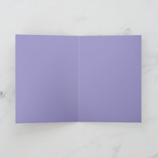 Mystical Purple Rose Folded Birthday Card, Blank カード (内部)
