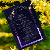 Mystical Rainbow Sun Star Moon Astronomy Space 招待状