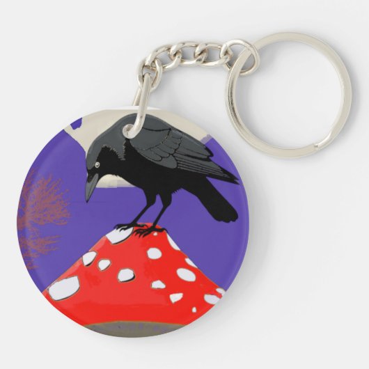 🗝️ **Mystical Raven Acrylic Keychain キーホルダー (裏面)