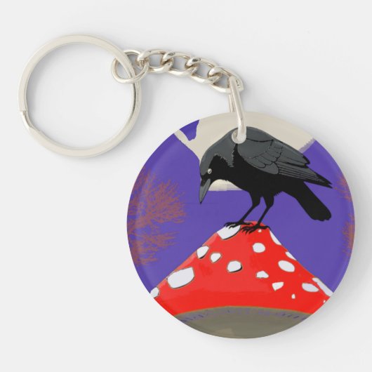 🗝️ **Mystical Raven Acrylic Keychain キーホルダー (正面)