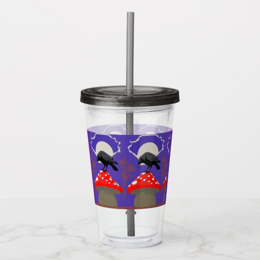 🖤 Mystical Raven Acrylic Tumbler アクリルタンブラー (正面)