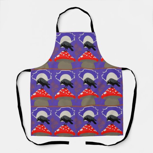 🧑‍🍳 Mystical Raven Kitchen Apron エプロン (正面)