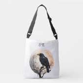 Mystical Raven Moon Art Crossbody Bag クロスボディバッグ (正面)