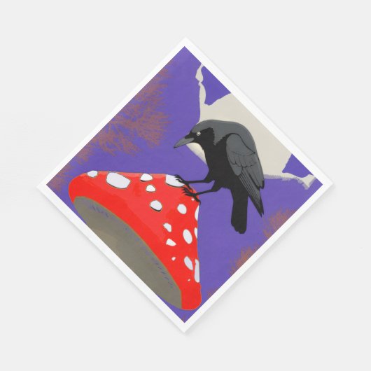 🍽️ Mystical Raven Paper Napkin スタンダードランチョンナプキン (角)
