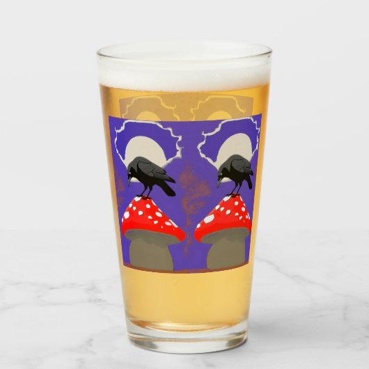 🍺 Mystical Raven Pint Glass タンブラーグラス (ドリンク裏面)