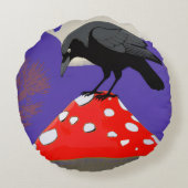 🟢 Mystical Raven Round Cushion ラウンドクッション (裏面)