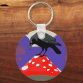 🗝️ Mystical Raven Round Keychain キーホルダー (裏面)