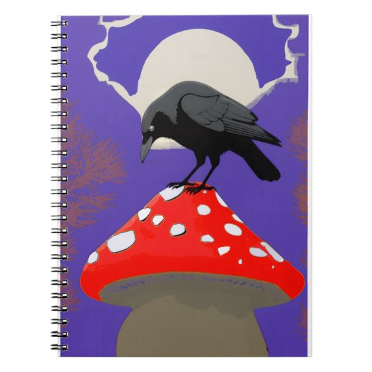 🖤 Mystical Raven Spiral Photo Notebook ノートブック (正面)