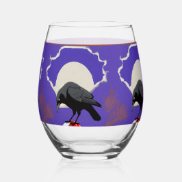 🥂 Mystical Raven Stemless Wine Glass ステムなしワイングラス